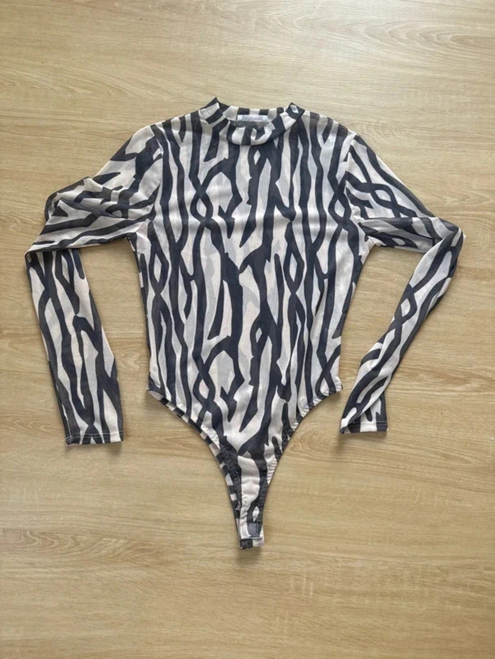 Black Bead Mesh Bodysuit